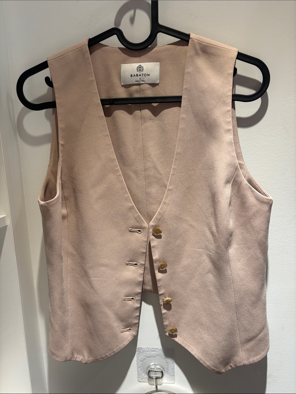 Babaton Blush Pink Tailored Sleeveless Vest